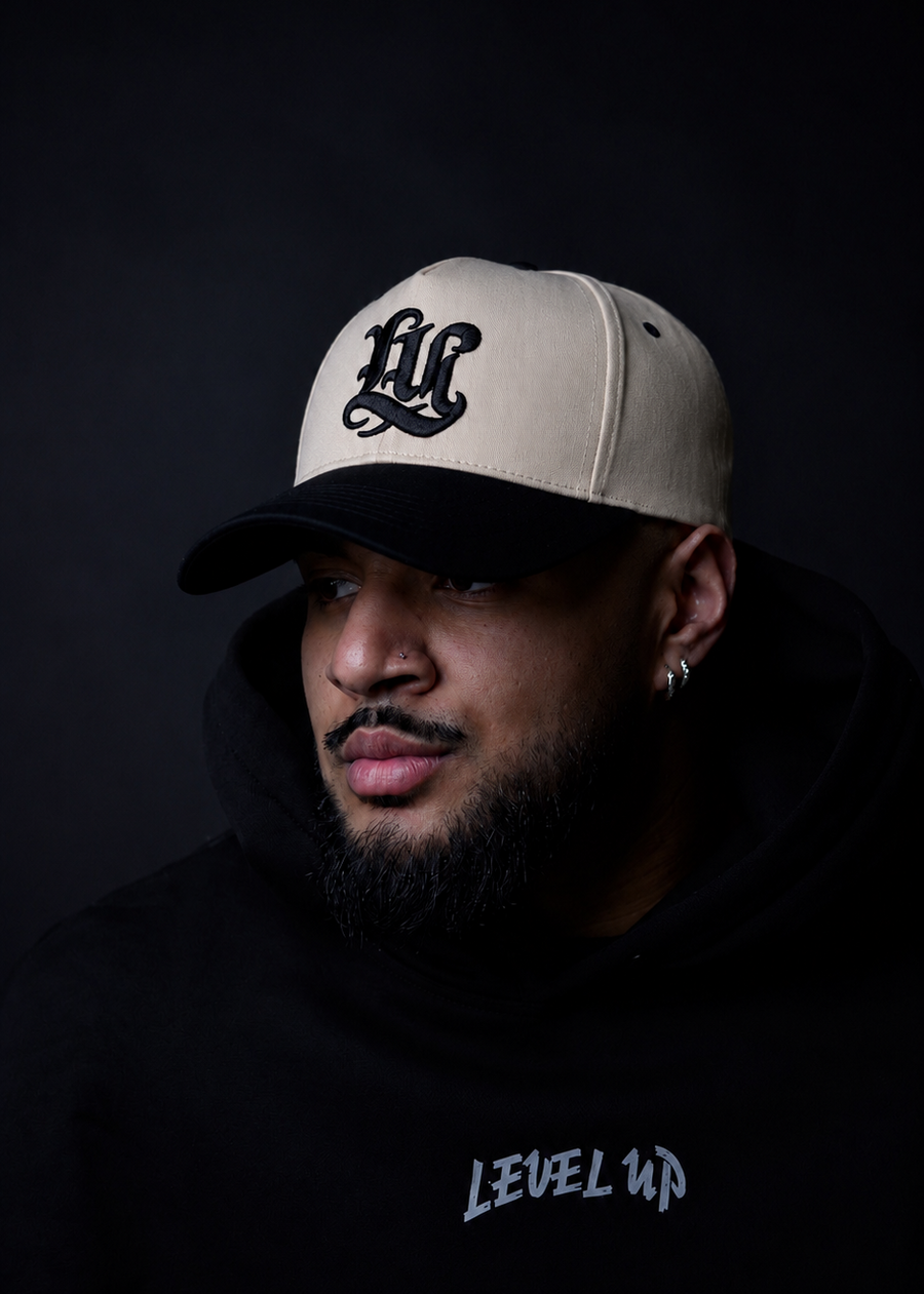 LevelUp LU Cap — Cream/Black