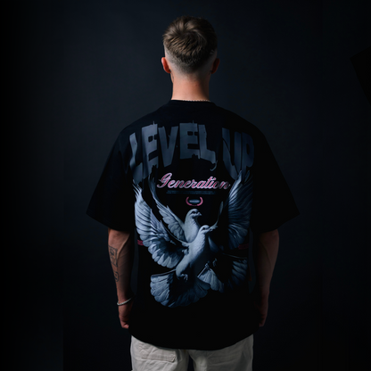 LevelUp Generation - Premium Oversized T-Shirt - Drop Shoulder Fit