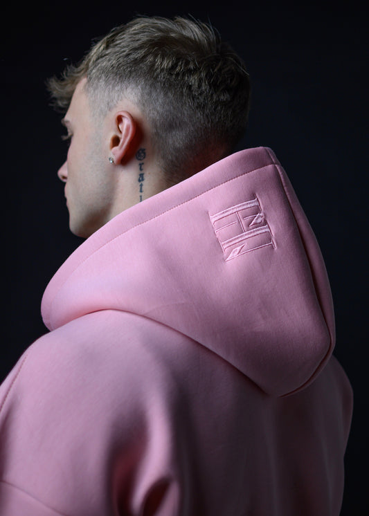 HN Signature Zip Hoodie – Baby Pink