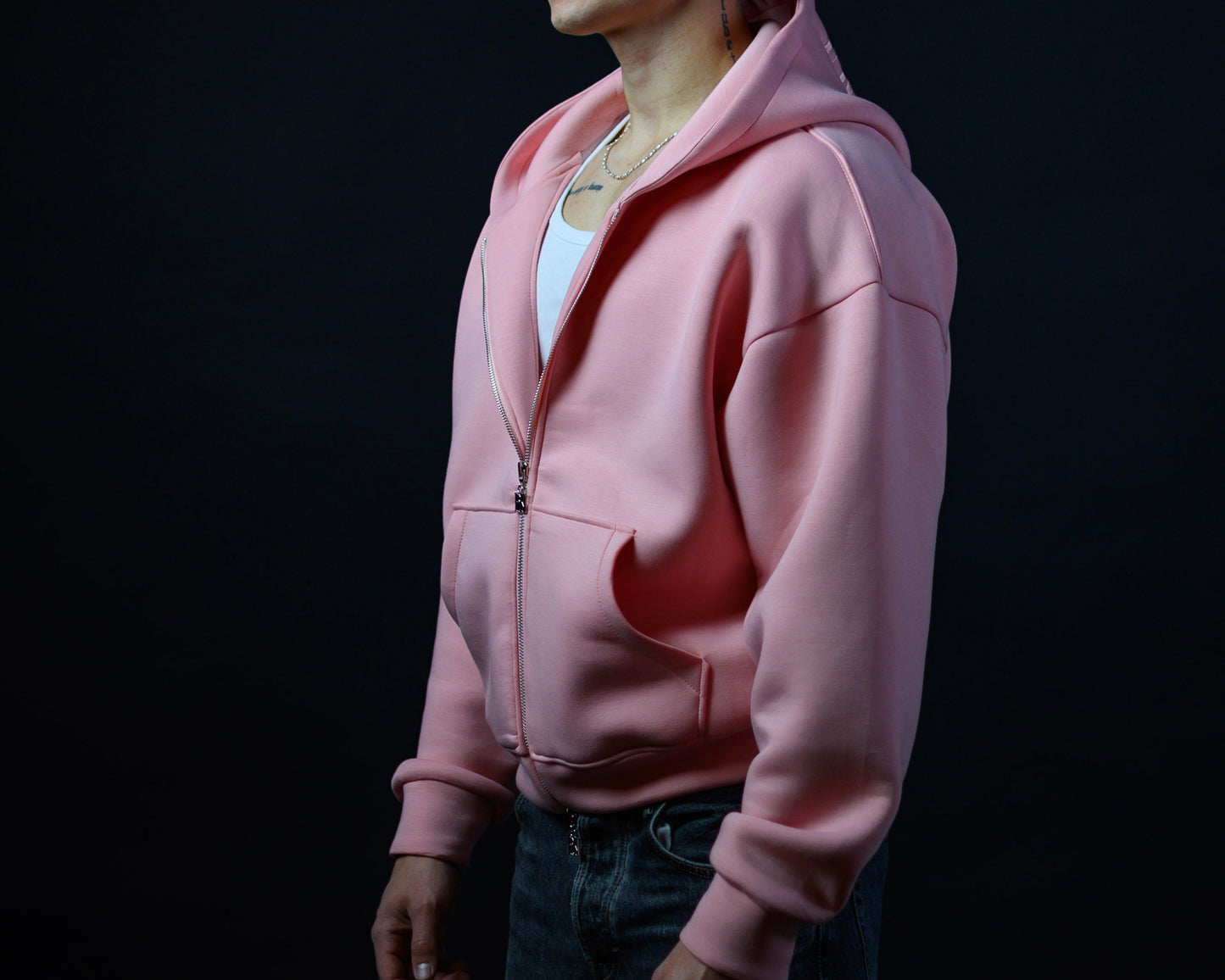 HN Signature Zip Hoodie – Baby Pink