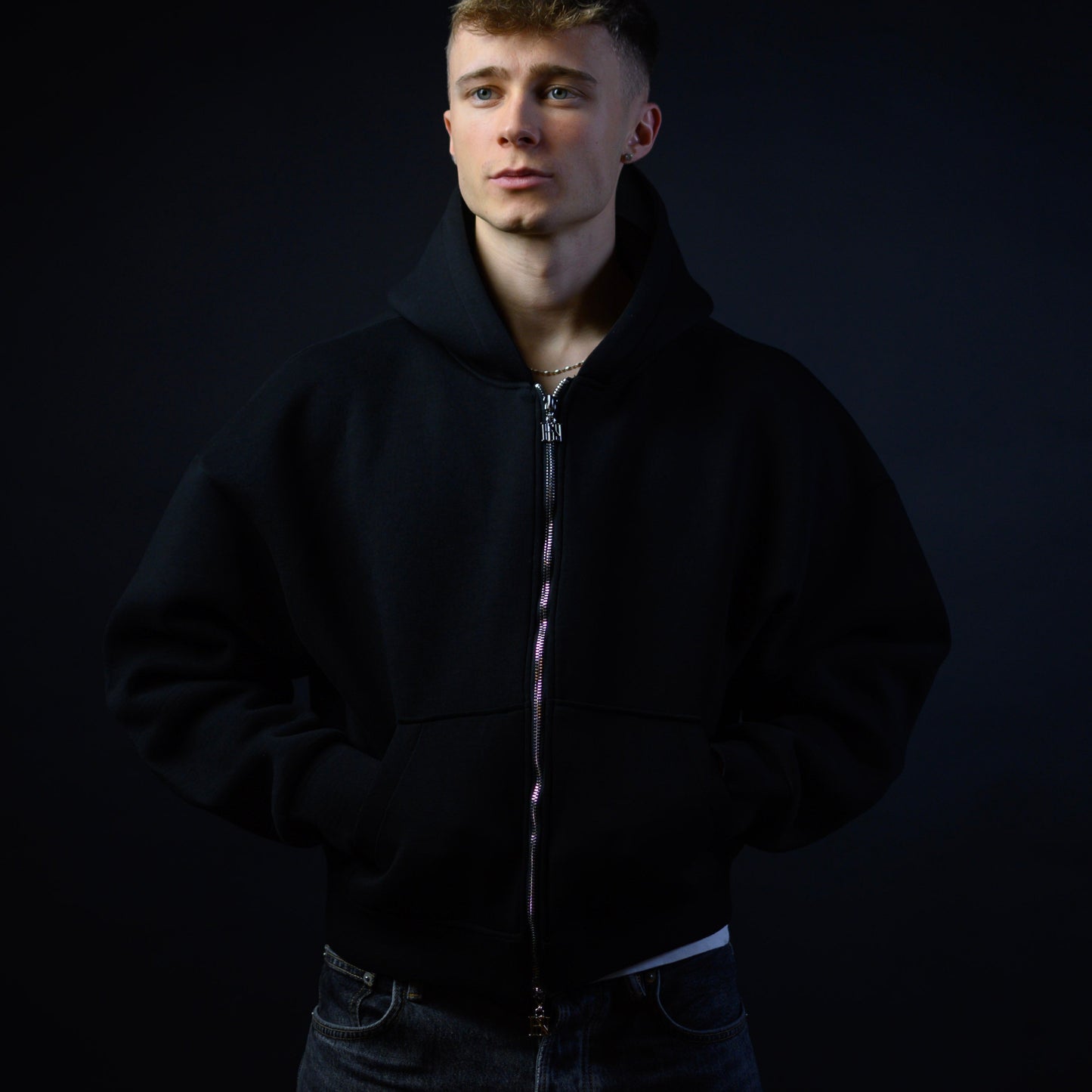 HN Signature Zip Hoodie – Blackout